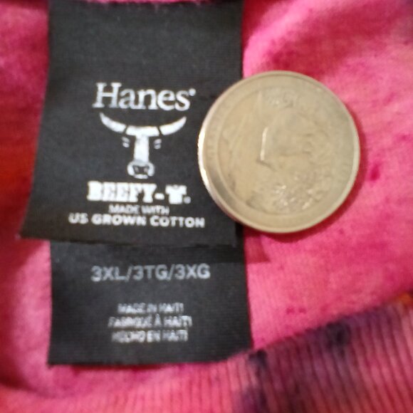 The Purple People Eater - Tie Dyed Hanes Beefy Pocket T - Picture 4 of 6
